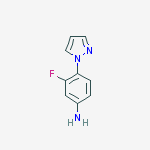 Structure of Benzenamine, 3-fluoro-4-(1H-pyrazol-1-yl)-