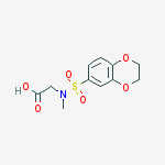 Structure of 2-[2,3-dihydro-1,4-benzodioxin-6-ylsulfonyl(methyl)amino]acetic Acid