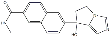 Structure of 6-(7-hydroxy-5,6-dihydropyrrolo[1,2-c]imidazol-7-yl)-N-methylnaphthalene-2-carboxamide