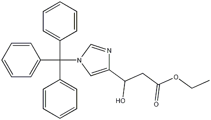 ethyl 3-hydroxy-3-(1-trityl-1H-imidazol-4-yl)propanoate结构式