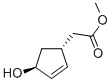 Structure of METHYL [(1R,4S)-4-HYDROXYCYCLOPENT-2-EN-1-YL]ACETATE