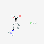 Structure of (1R,4S)-methyl 4-aminocyclopent-2-enecarboxylate hydrochloride