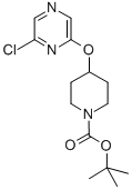 Structure of 2-CHLORO-6-(4-N-BOC-PIPERIDINYLOXY)PYRAZINE