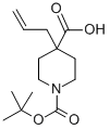 Structure of 1,4-Piperidinedicarboxylic acid, 4-(2-propen-1-yl)-, 1-(1,1-dimethylethyl) ester