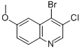 Structure of 4-BROMO-3-CHLORO-6-METHOXYQUINOLINE