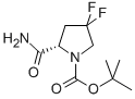 tert-butyl (S)-2-carbamoyl-4,4-difluoropyrrolidine-1-carboxylate结构式