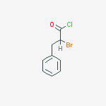 Structure of 2-bromo-3-phenylpropanoyl chloride