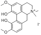 Structure of MAGNOFLORINE IODIDE, (+)-(RG)