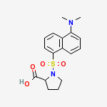Dansyl-(L)-proline dicyclohexylammonium salt结构式