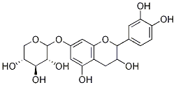 Structure of 2-[2-(3,4-dihydroxyphenyl)-3,5-dihydroxy-chroman-7-yl]oxyoxane-3,4,5-triol