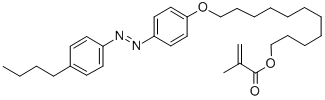 Structure of 11-[4-(4-BUTYLPHENYLAZO)PHENOXY]UNDECYL METHACRYLATE