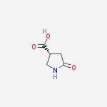 (3R)-5-oxo-3-Pyrrolidinecarboxylic acid结构式