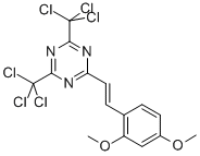 2-(2,4-二甲氧基苯乙烯基)-4,6-双(三氯甲基)-1,3,5-三嗪结构式