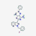 Structure of 2-[1-(2-Fluorobenzyl)-1H-pyrazolo[3,4-b]pyridin-3-yl]-5-[(E)-phen yldiazenyl]-4,6-pyrimidinediamine