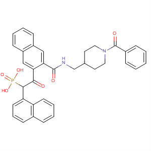 Structure of Phosphonic acid,[2-[3-[[(1-benzoyl-4-piperidinyl)methylamino]carbonyl]-2-naphthalenyl]-1-(1-naphthalenyl)-2-oxoethyl]-