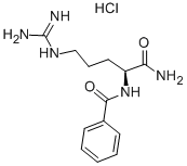 Structure of N-ALPHA-BENZOYL-L-ARGININAMIDE HYDROCHLORIDE