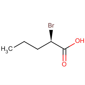 Structure of Pentanoic acid, 2-bromo-, (R)-