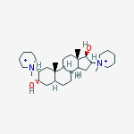 (2s,3s,5s,8r,9s,10s,13s,14s,16s,17r)-10,13-dimethyl-2,16-bis(1-methylpiperidin-1-ium-1-yl)-2,3,4,5,6,7,8,9,11,12,14,15,16,17-tetradecahydro-1h-cyclopenta[a]phenanthrene-3,17-diol结构式