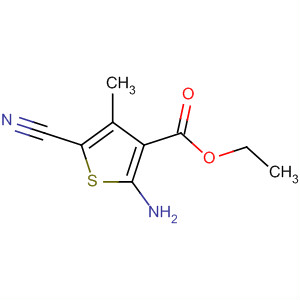 3-Thiophenecarboxylic acid, 2-amino-5-cyano-4-methyl-, ethyl ester结构式