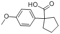 Structure of 1-(4-METHOXYPHENYL)-1-CYCLOPENTANECARBOXYLIC ACID