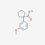1-(3-methoxyphenyl)cyclopentanecarboxylic acid结构式