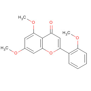 Structure of 4H-1-Benzopyran-4-one, 5,7-dimethoxy-2-(2-methoxyphenyl)-
