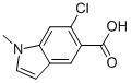 Structure of 6-CHLORO-1-METHYL-5-INDOLECARBOXYLIC ACID