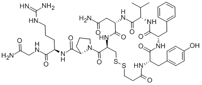 Structure of (DEAMINO-CYS1,VAL4,D-ARG8)-VASOPRESSIN