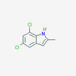 5,7-Dichloro-2-methyl-1H-indole结构式