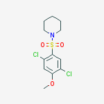 1-[(2,5-dichloro-4-methoxyphenyl)sulfonyl]piperidine结构式