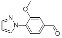 Structure of 3-METHOXY-4-(1H-PYRAZOL-1-YL)BENZALDEHYDE