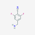 4-(氨甲基)-2,6-二氟苯腈结构式