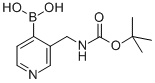 3-(叔丁氧羰氨基甲基)-吡啶-4-硼酸结构式