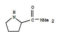 N,N-dimethylpyrrolidine-2-carboxamide结构式