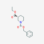 Structure of (R)-PIPERIDINE-1,3-DICARBOXYLIC ACID 1-BENZYL ESTER 3-ETHYL ESTER