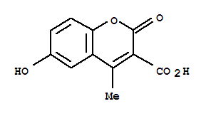 Structure of 2H-1-Benzopyran-3-carboxylicacid, 6-hydroxy-4-methyl-2-oxo-