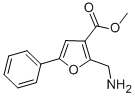 Structure of 2-AMINOMETHYL-5-PHENYL-FURAN-3-CARBOXYLIC ACID METHYL ESTER