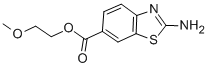 Structure of 2-AMINO-BENZOTHIAZOLE-6-CARBOXYLIC ACID 2-METHOXY-ETHYL ESTER