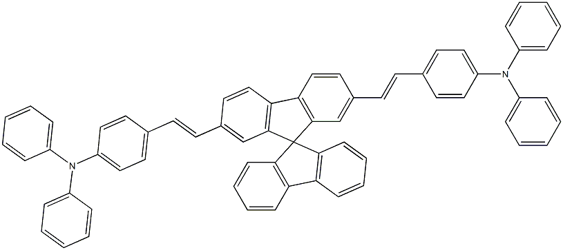 Spiro-BDAVBi,2,7-Bis[4-(diphenylaMino)styryl]-9,9-spirobifluoren结构式