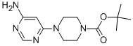 1-Boc-4-(6-Aminopyrimidin-4-yl)piperazine结构式