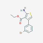 Ethyl 2-aMino-4-(3-broMophenyl)thiophene-3-carboxylate结构式