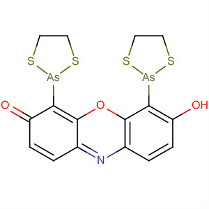 3H-Phenoxazin-3-one, 4,6-di-1,3,2-dithiarsolan-2-yl-7-hydroxy-结构式