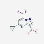 5-Cyclopropyl-7-difluoromethyl-pyrazolo[1,5-a]-pyrimidine-3-carboxylic acid结构式