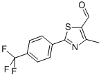 Structure of 4-methyl-2-[4-(trifluoromethyl)phenyl]thiazole-5-carbaldehyde