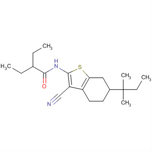 Structure of Butanamide,N-[3-cyano-6-(1,1-dimethylpropyl)-4,5,6,7-tetrahydrobenzo[b]thien-2-yl]-2-ethyl-