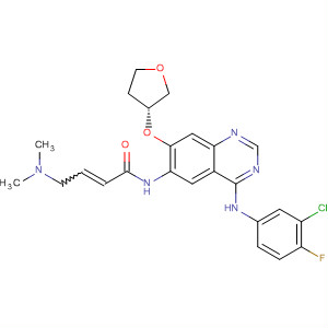Structure of 2-Butenamide,N-[4-[(3-chloro-4-fluorophenyl)amino]-7-[[(3R)-tetrahydro-3-furanyl]oxy]-6-quinazolinyl]-4-(dimethylamino)-