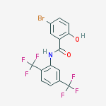 N-[2,5-bis(trifluoromethyl)phenyl]-5-bromo-2-hydroxybenzamide结构式