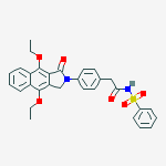 N-[2-[4-(4,9-Diethoxy-1-oxo-2,3-dihydro-1H-benzo[f]isoindol-2-yl)phenyl]acetyl]benzenesulfonamide结构式