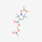 (acetyloxy)methyl 1-(acetyloxy)-2,2,5,5-tetramethylpyrrolidine-3-carboxylate结构式