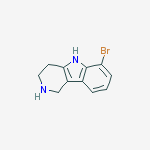 Structure of 1H-Pyrido[4,3-b]indole, 6-bromo-2,3,4,5-tetrahydro-